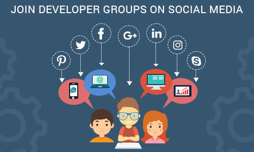 Join developer groups on social media - Ways to promote your mobile app through social platforms