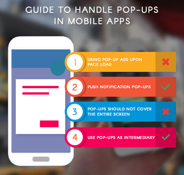Guide to handle pop ups in mobile apps