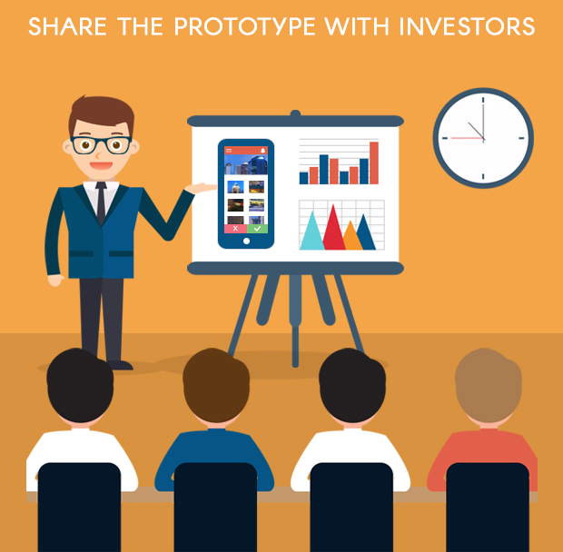 Share the mobile app prototype with investors