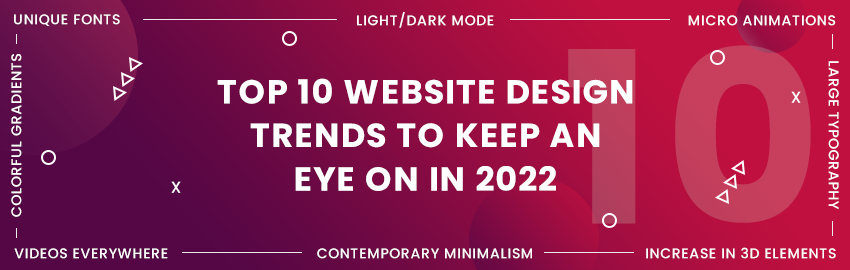 Top 10 Website Design Trends to Keep an Eye on in 2022 - Promatics Technologies